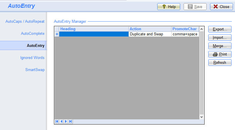 SI8 AutoEntry Manager