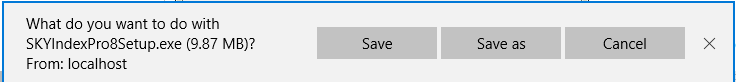 What do you want to do with SKYIndexProSetup.exe