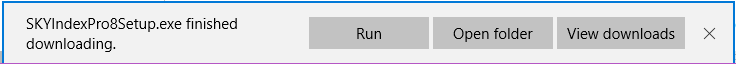 SKYIndexPro8Setup.exe finished downloading
