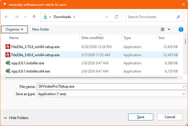 Save As Dialog Example