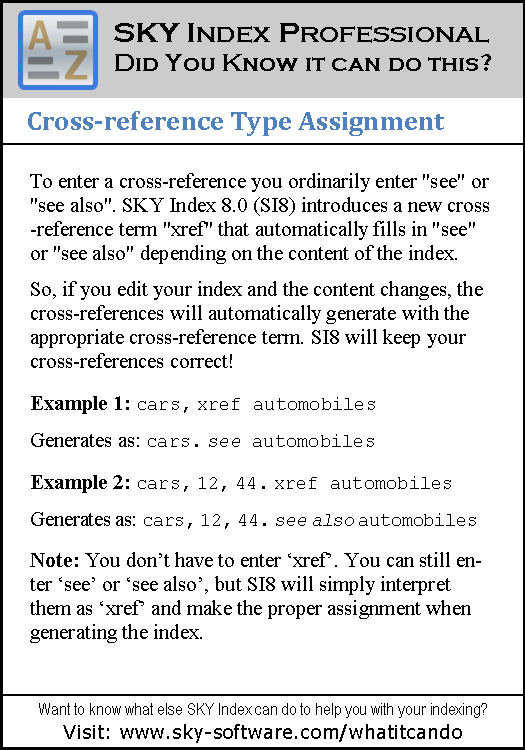 Automatic xref type assignment