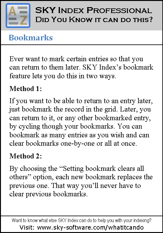 Bookmarks